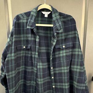 Old Navy Women's Plaid Flannel Button-down Shirt - 2X